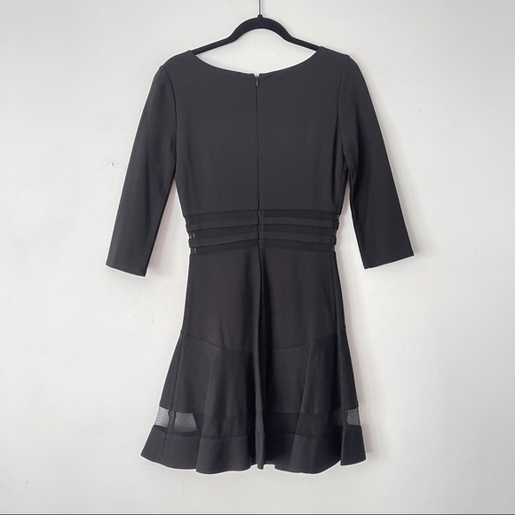 Erin Fetherston 2 Black Tess Dress Fit Flare Sheer - Picture 13 of 13